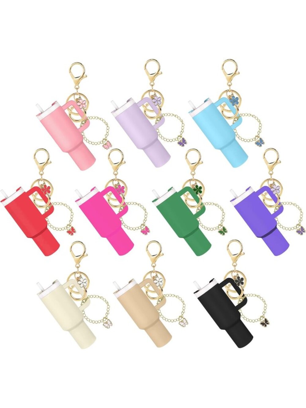 Cute Mini Tumbler Keychain Charm for Lip Balm & Chapstick Holder - Purse